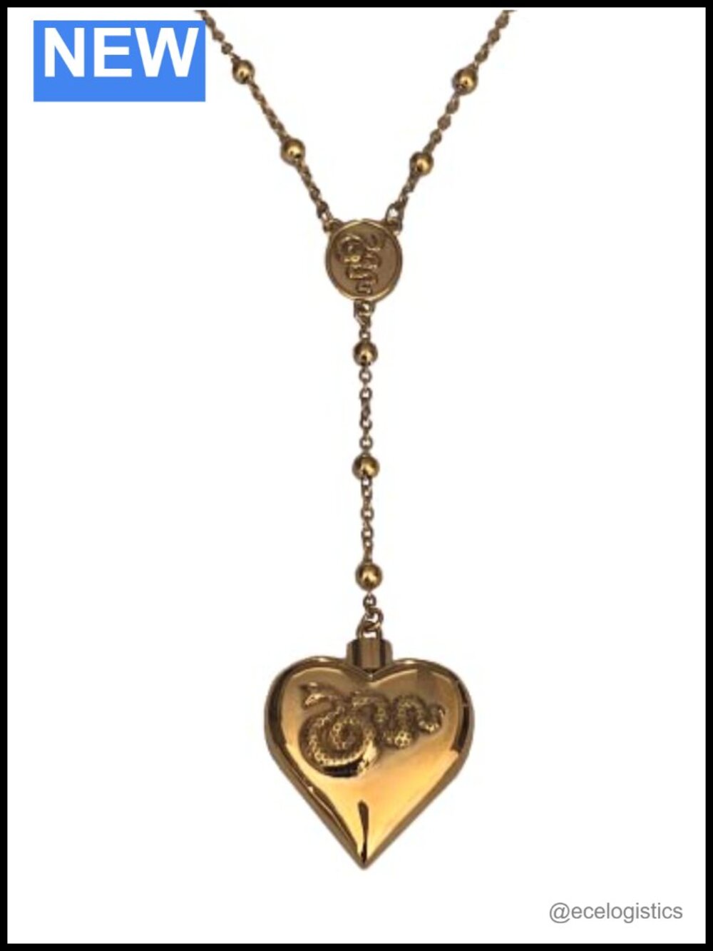 Stainless Steel Heart Pendant Necklace Y-Style Chain Adjustable Layering